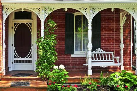 red metal house porch|red front porch designs.